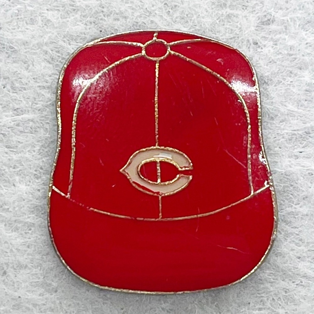 🔮 5/$25 Vintage MLB Cincinnati Reds‎ Baseball Cap Pin